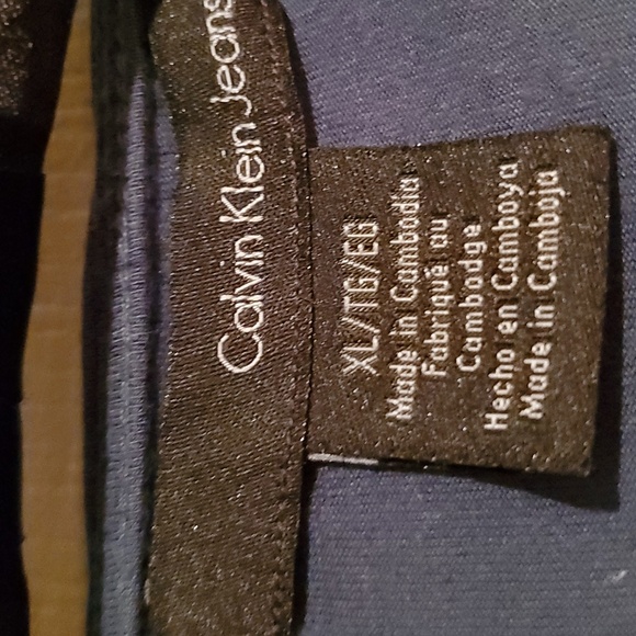 Calvin Klein jeans extra large tea 3/4 length sleeves ruching at the waist. - Picture 2 of 3